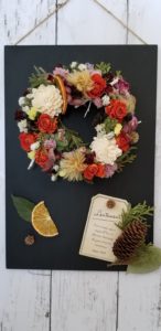 ドライフラワーリース